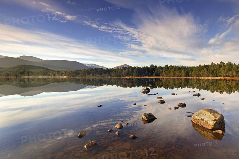 Loch Morlich and Cairngorm Mountains
