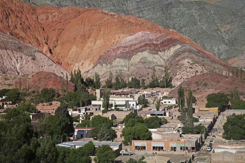 View over the village Purmamarca