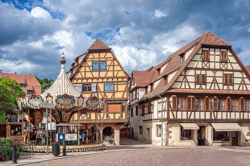 Half-timbered ensemble on Place de l Etoile