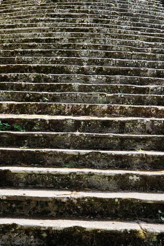 Old staircase to the church