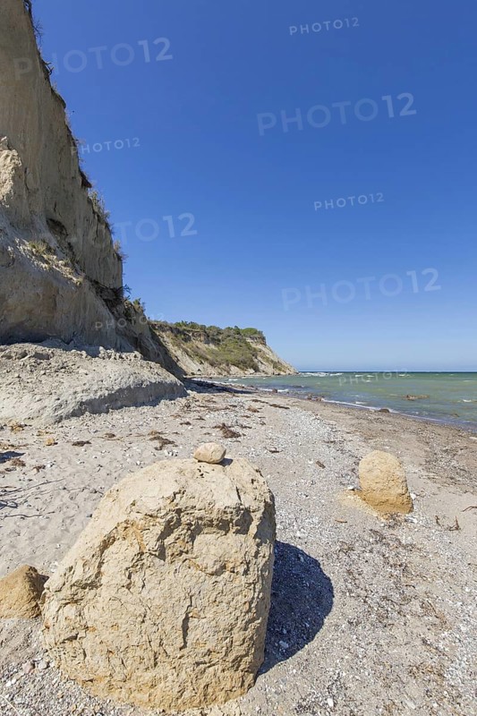 Eroded sea cliff on the island Hiddensee