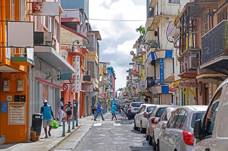 Shopping street in Fort-de-France