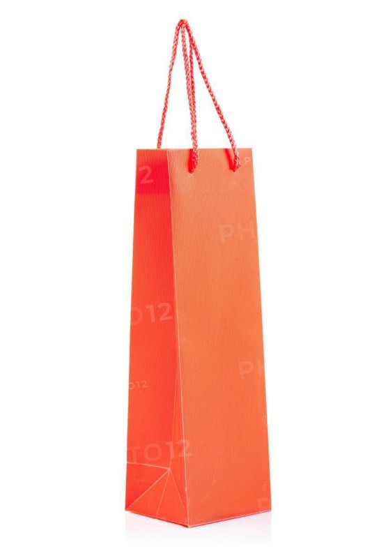 A red paper bag insulates