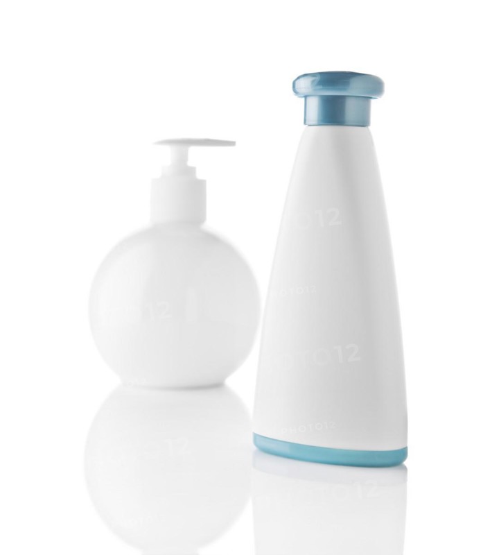 Cosmetic white bottles