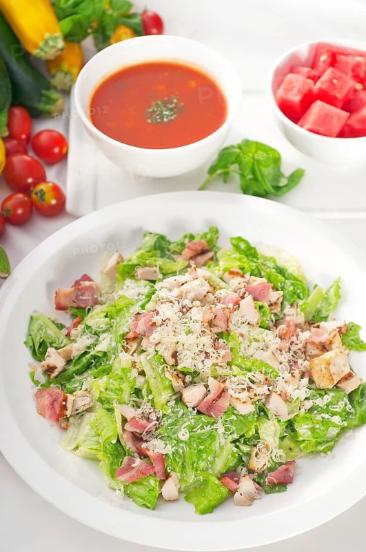 Fresh classic caesar salad