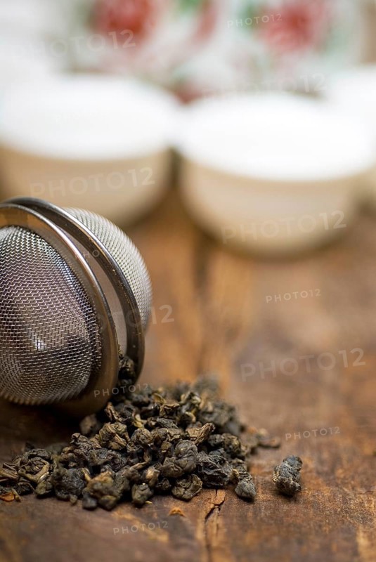 Dry green chinese tea set