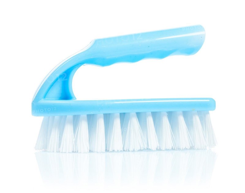 Blue scrubbing brush