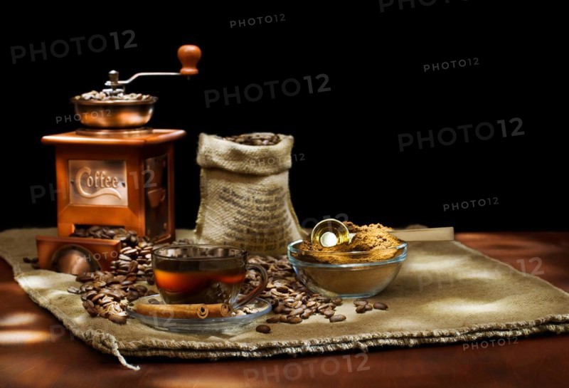 Dark composition of the coffee items