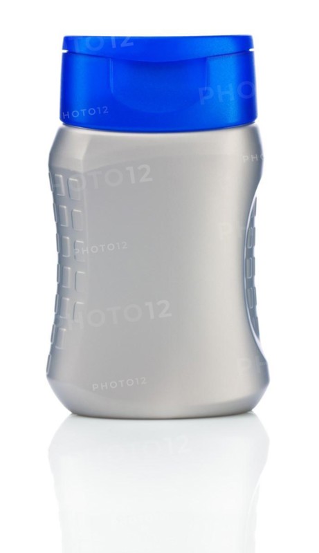 Gray plastical bottle isolated