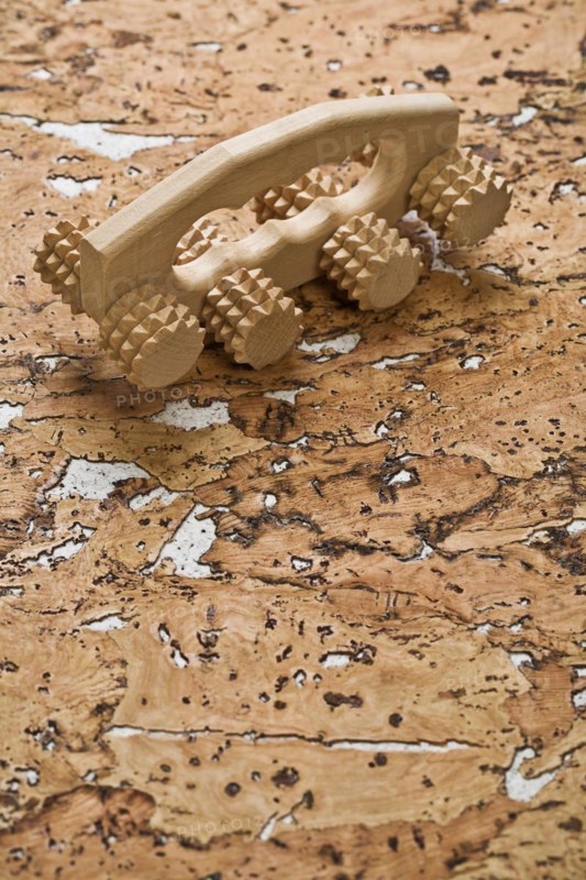 A massager on cork wood