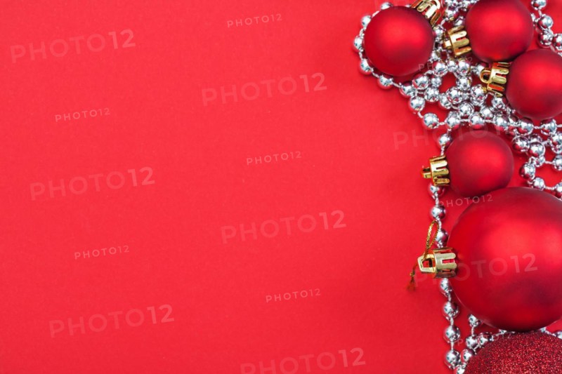 Copyspace Background Christmas red baubles