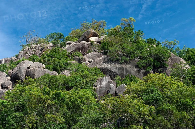 Hill with granite rocks