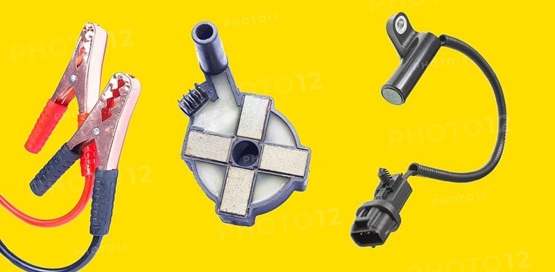 Collage of car parts