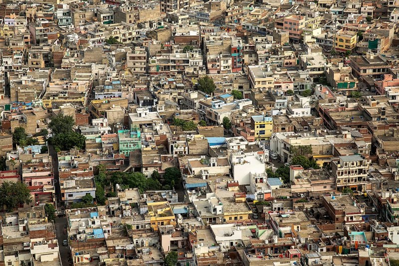 Aerial view of the Jaipur city from the Nahargarh fort