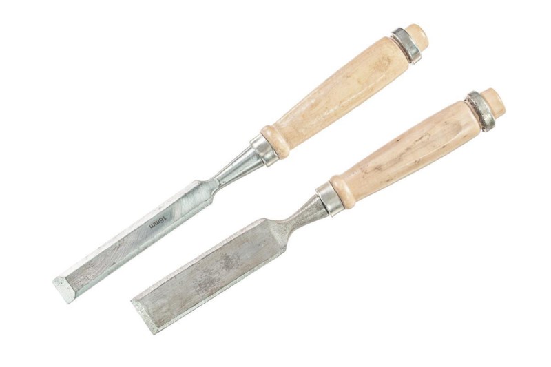 Firmer chisels isolated on white