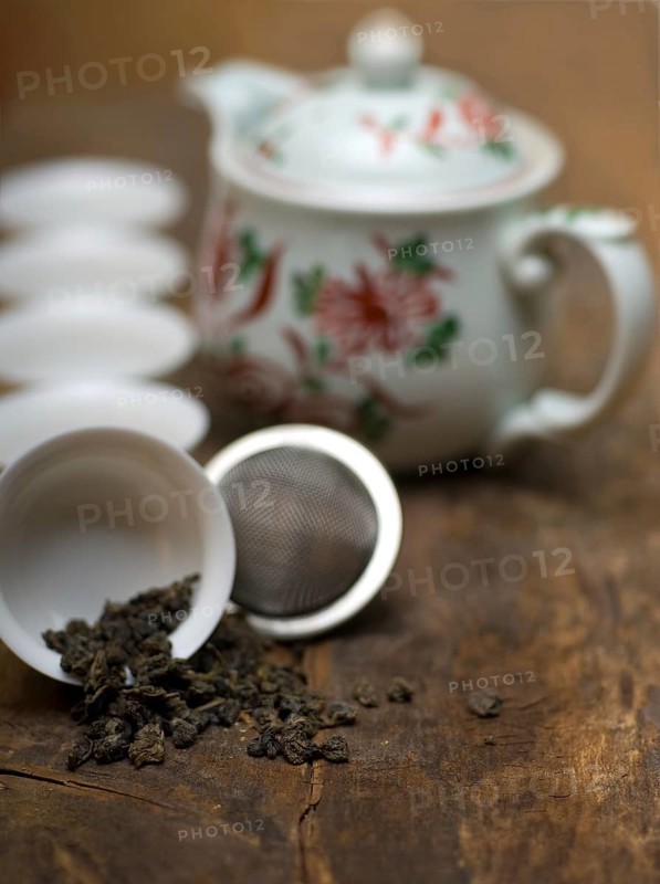 Dry green chinese tea set
