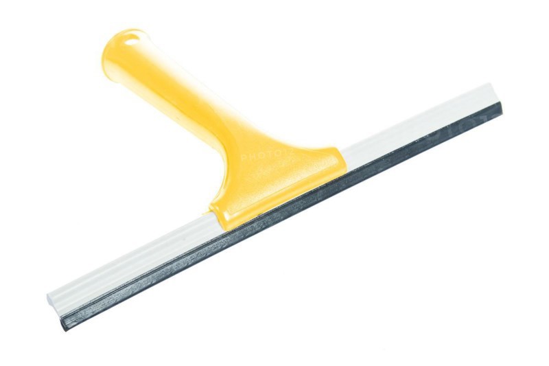 A yellow window squeegee isolated