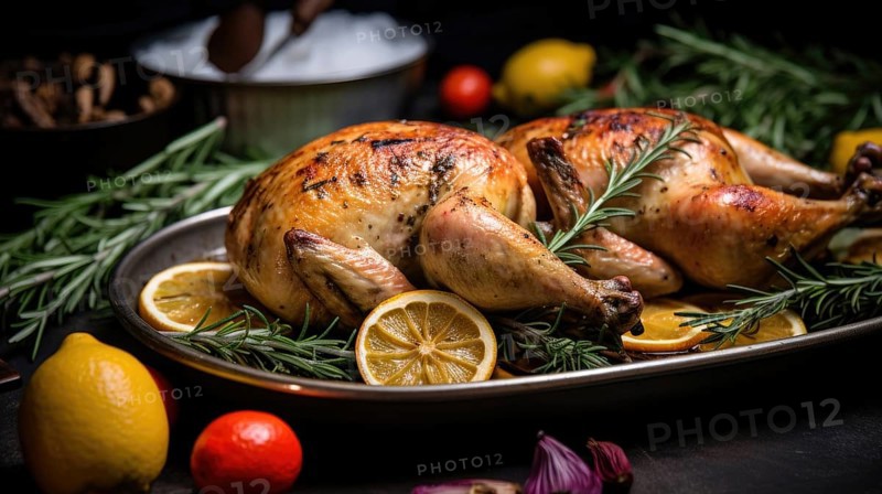 Roast chicken with rosemary