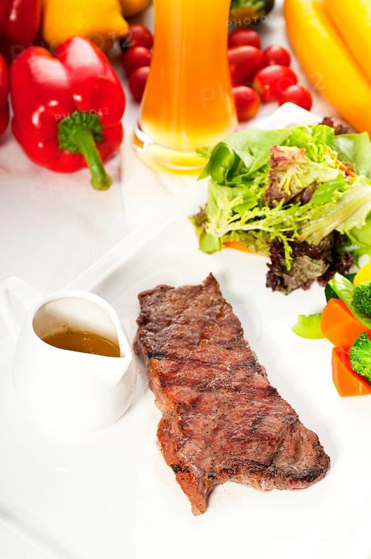Juicy BBQ grilled rib eye