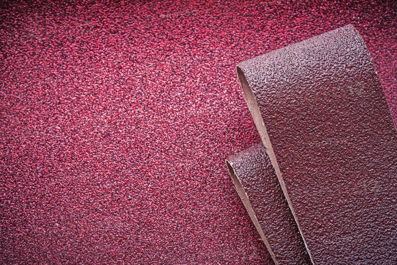 Abrasive paper on polishing sheet top view