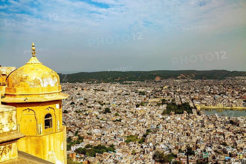 Aerial view of the Jaipur city from the Nahargarh fort