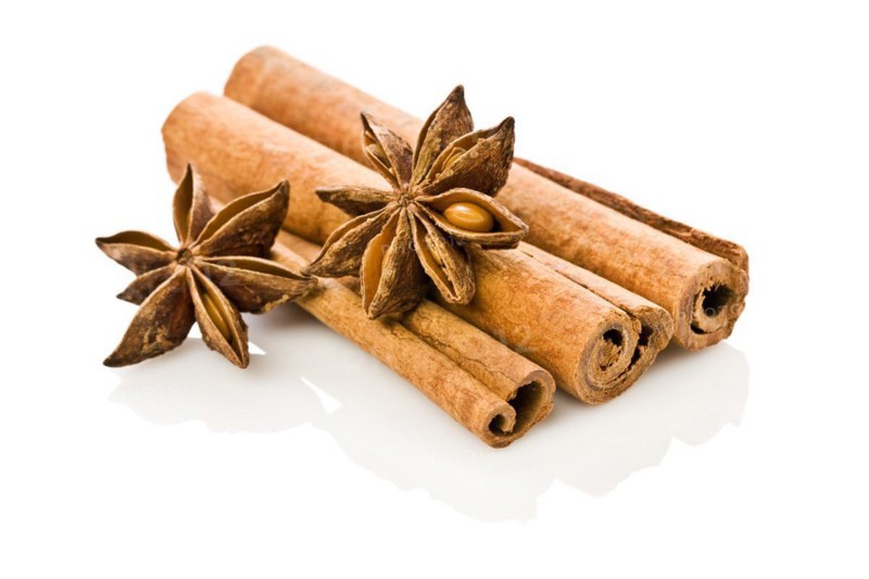 Anice and cinnamon isolated