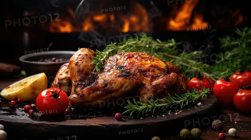 Roast chicken with rosemary