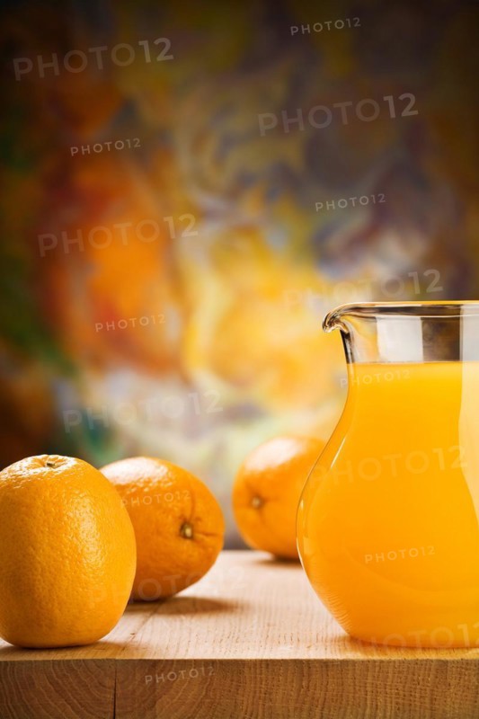 Orange juice and oranges