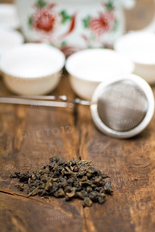 Dry green chinese tea set