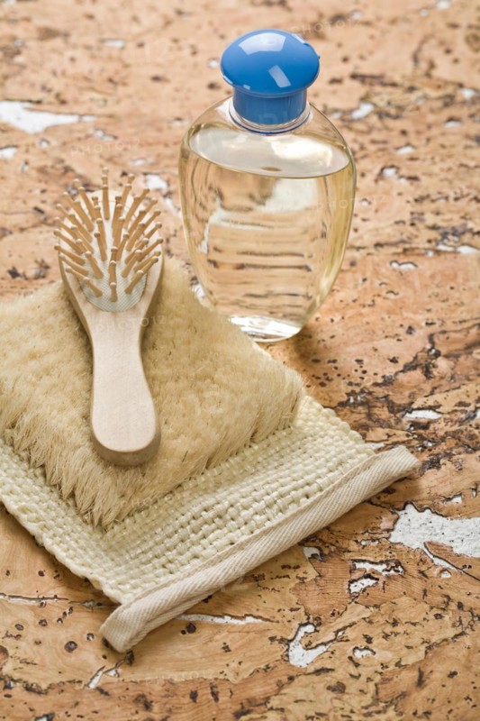 Group of objects on cork wood