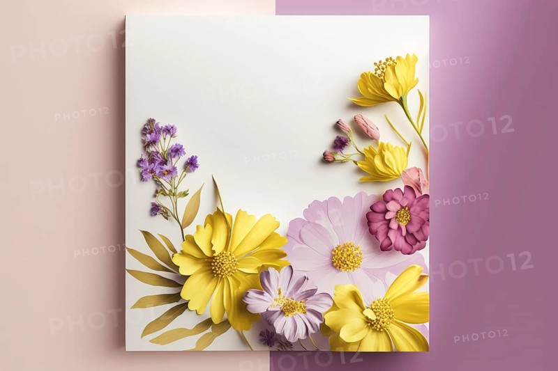 A spring background with pastel-coloured flowers is a natural work of art that shows the beauty and joy of the season. The soft colour palette