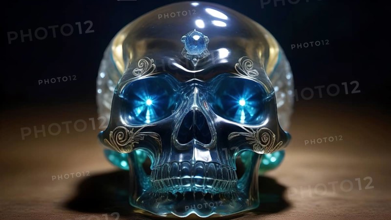 Mystical crystal skull