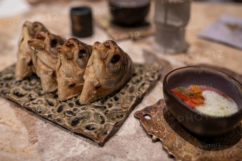 Pacu heads and the Auges de Amazonia dish made from pacu
