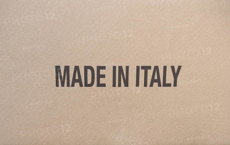 Made in Italy on packet
