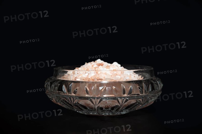 Coarse unrefined natural pink table salt from the Punjab region