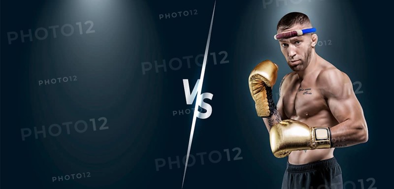 Image of a professional Thai boxer. Tournament table. Muay Thai