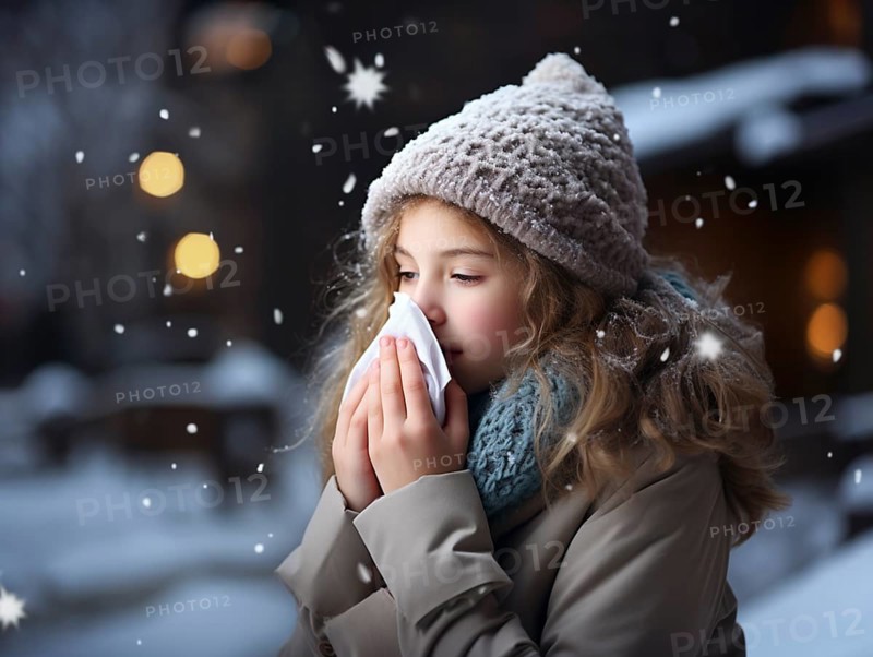 Young child bundled up against the winter cold