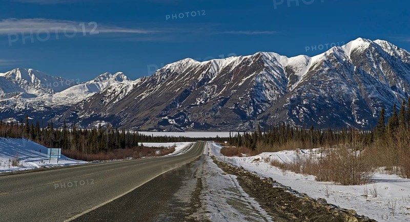 Alaska Highway in March