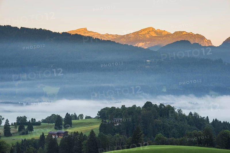 Stillachtal with early morning fog