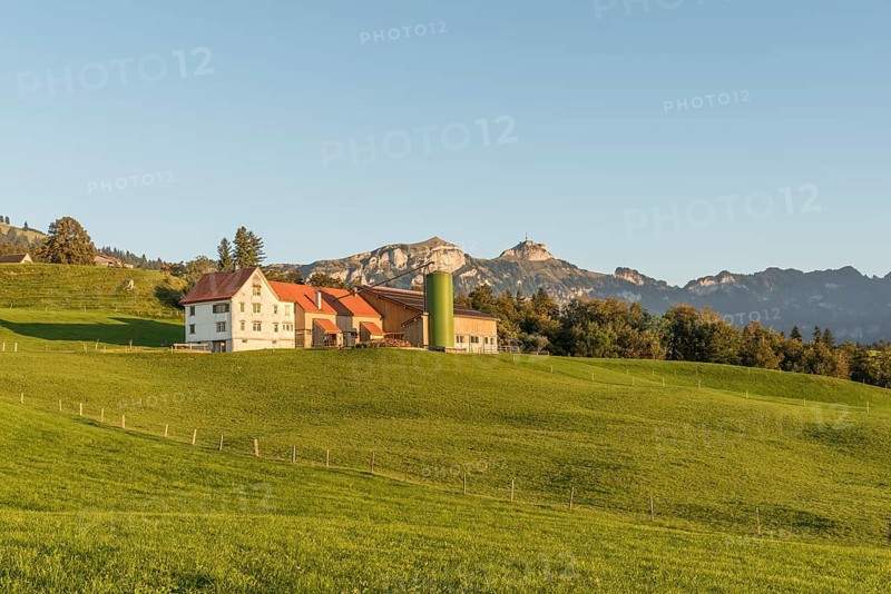 Lonely farmhouse in the Appenzell Alps