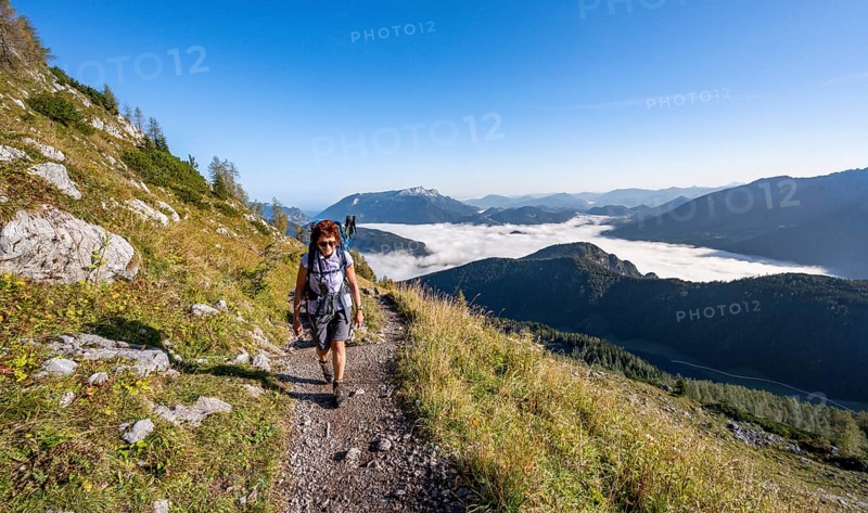 Mountaineer on a hiking trail