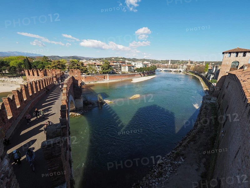 Castelvecchio Bridge aka Scaliger Bridge in Verona