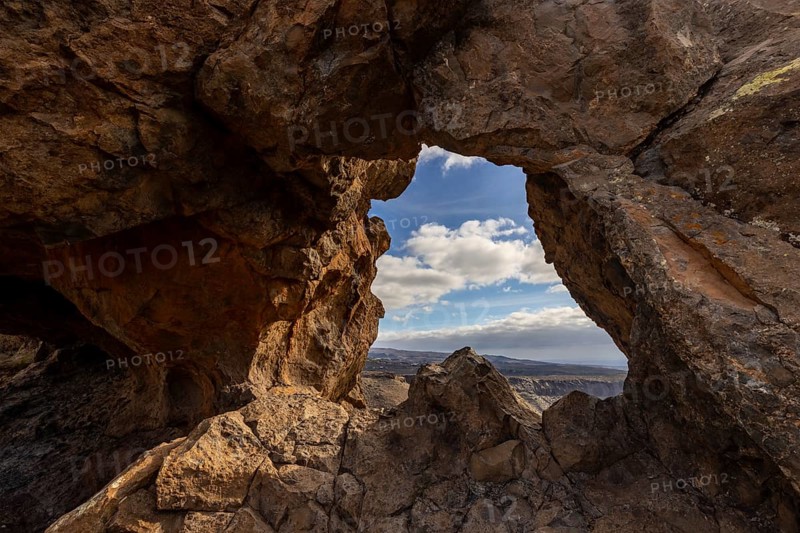 Stone arches in volcanic rock