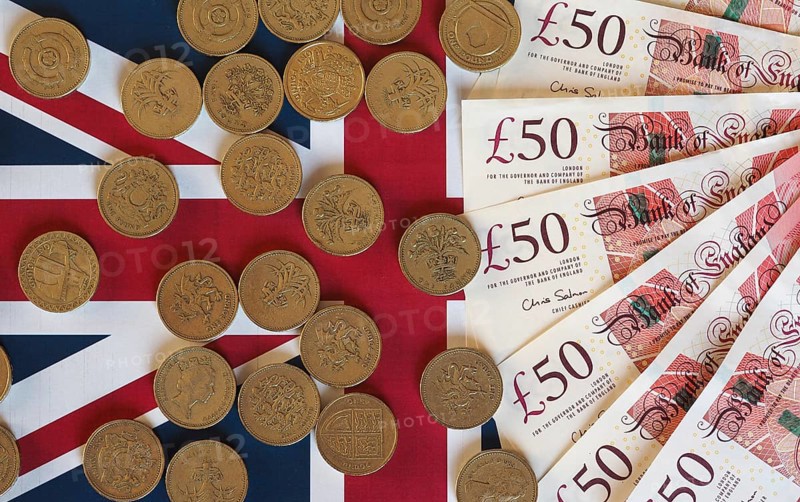Pound coins and notes