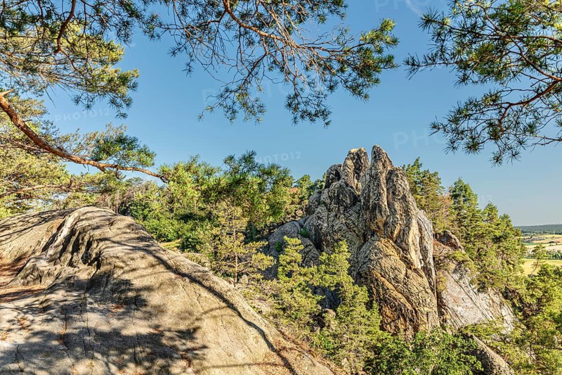 The Hamburger Wappen rock formation on the Devil's Wall near Timmenrode