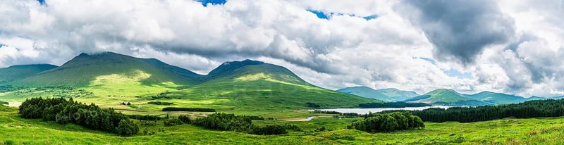Panorama of Loch Tulla and Beinn Dorain
