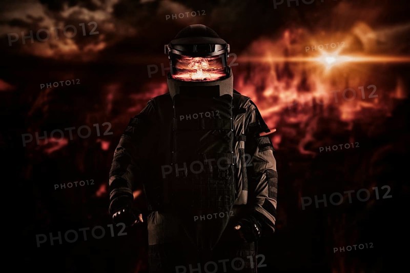 Minesweeper in an armored suit. The concept of apocalyptic and military computer games.