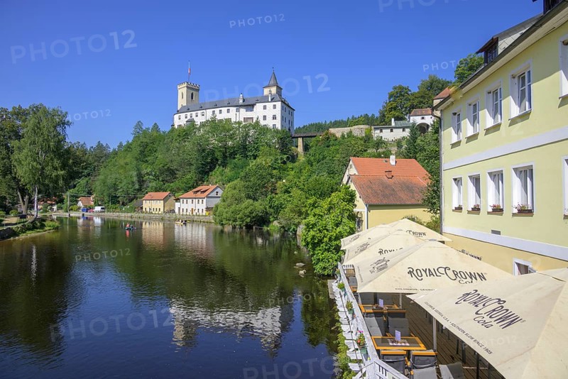 View across the Vltava to the castle