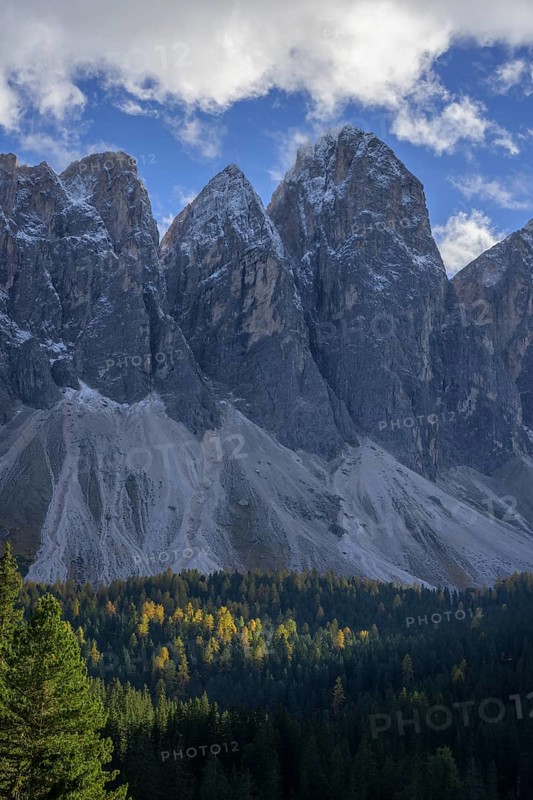 View of the Geisler peaks