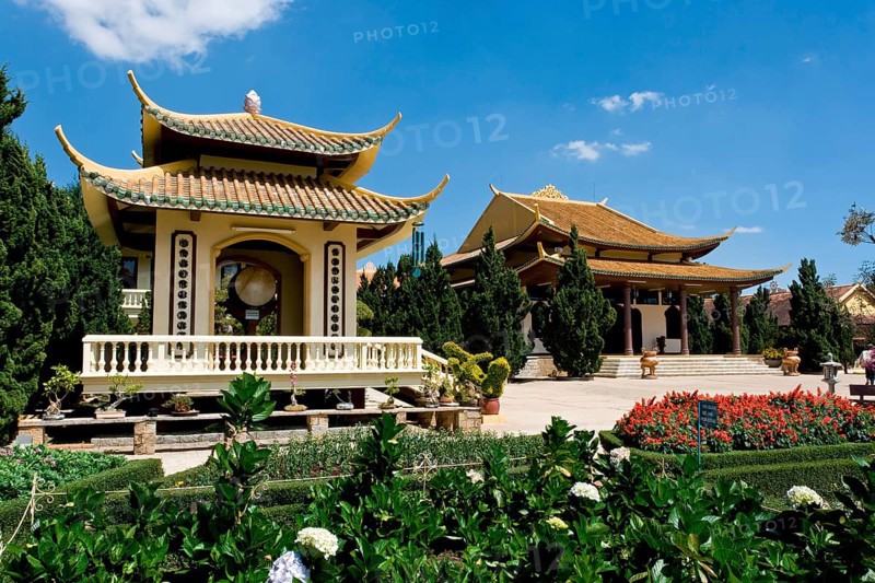 Temple with garden near Dalat